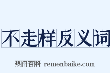 不走样反义词是什么意思的图片